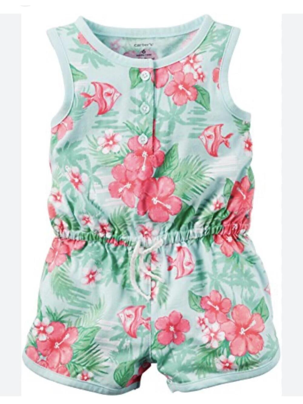 Carter's Baby Girl Floral Sleeveless Romper - 3 Mo NWOT